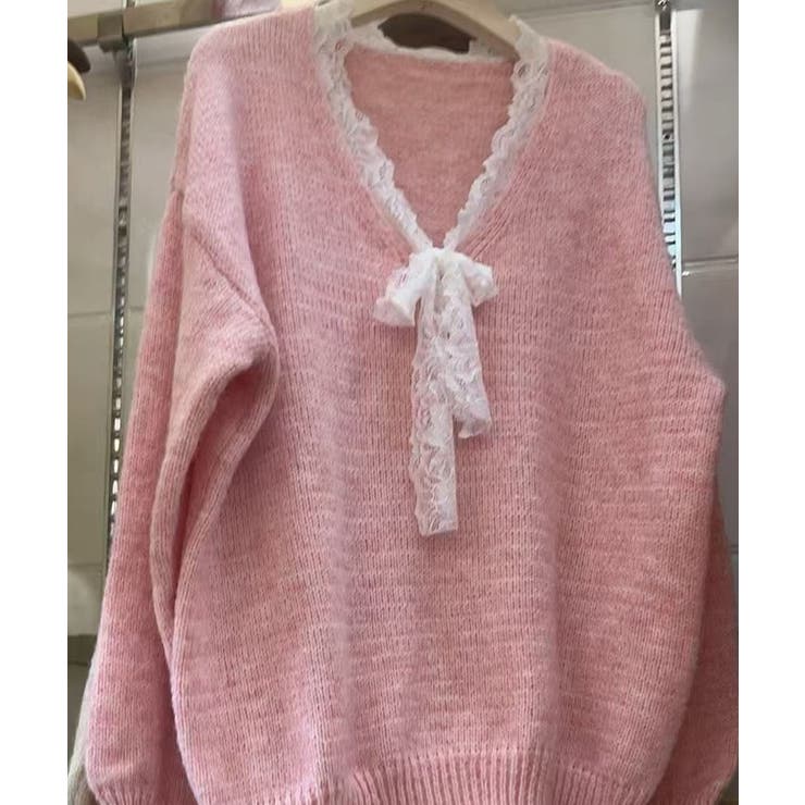 Vネック レース リボン | レースレディース  | 詳細画像19 