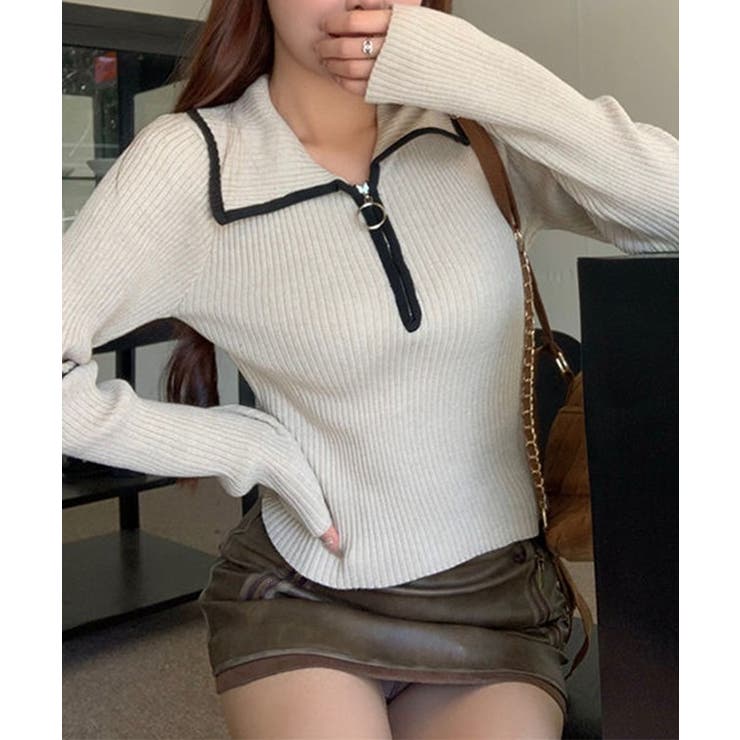 配色 パイピング 襟付き | レースレディース  | 詳細画像13 