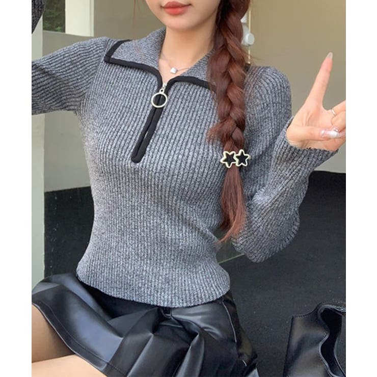 配色 パイピング 襟付き | レースレディース  | 詳細画像7 