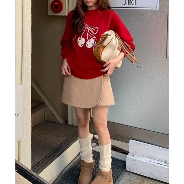 チェリー柄 配色 クルーネック | レースレディース  | 詳細画像13 