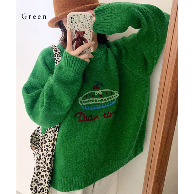 クルーネック 刺繍 オーバーサイズ | レースレディース  | 詳細画像7 