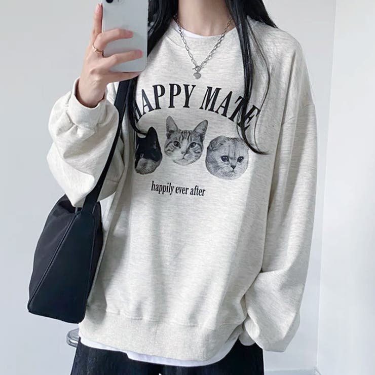 キャット プリント オーバーサイズ | レースレディース  | 詳細画像1 