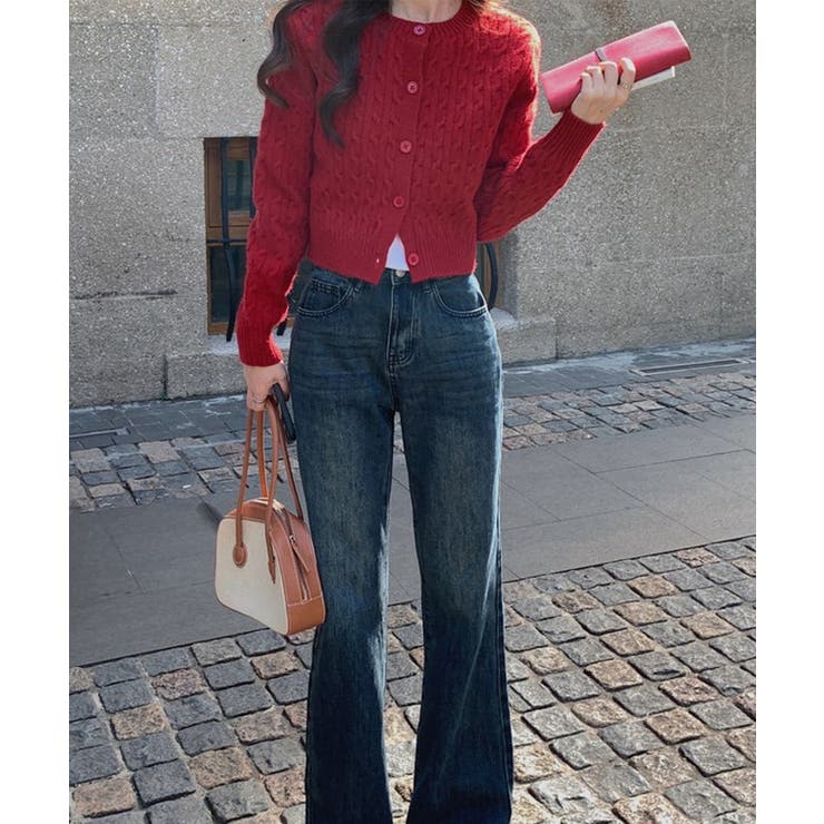 クルーネック ケーブル柄 コンパクト | レースレディース  | 詳細画像17 