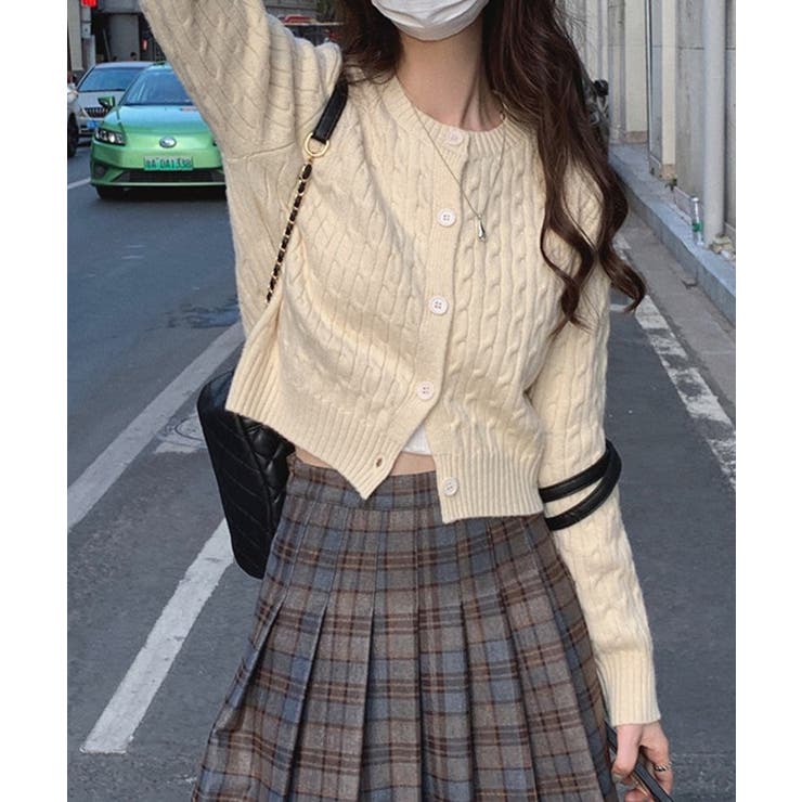 クルーネック ケーブル柄 コンパクト | レースレディース  | 詳細画像4 