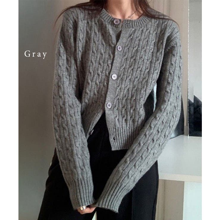 クルーネック ケーブル柄 コンパクト | レースレディース  | 詳細画像8 