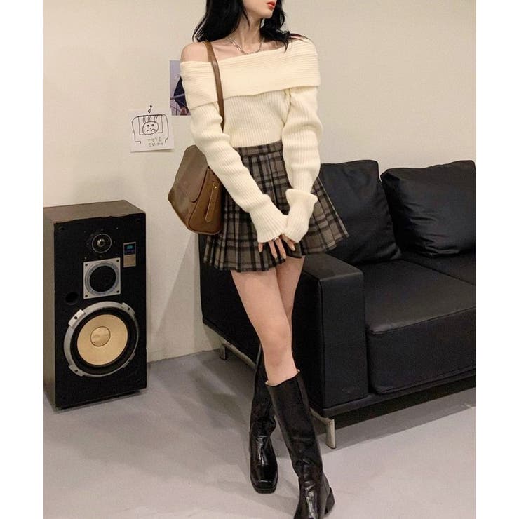 ソリッドカラー オフショルダー リブ | レースレディース  | 詳細画像14 