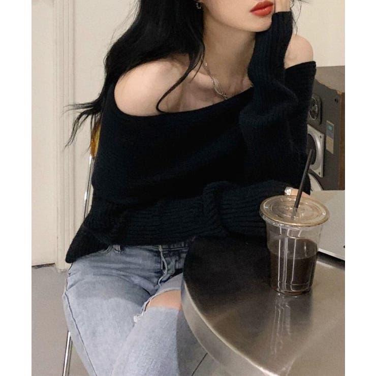 ソリッドカラー オフショルダー リブ | レースレディース  | 詳細画像7 