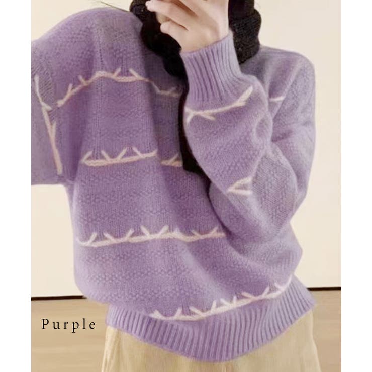 クルーネック 配色 ライン | レースレディース  | 詳細画像5 