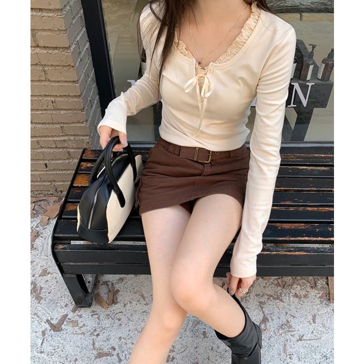 裏起毛 クルーネック フェイクレイヤード | レースレディース  | 詳細画像11 