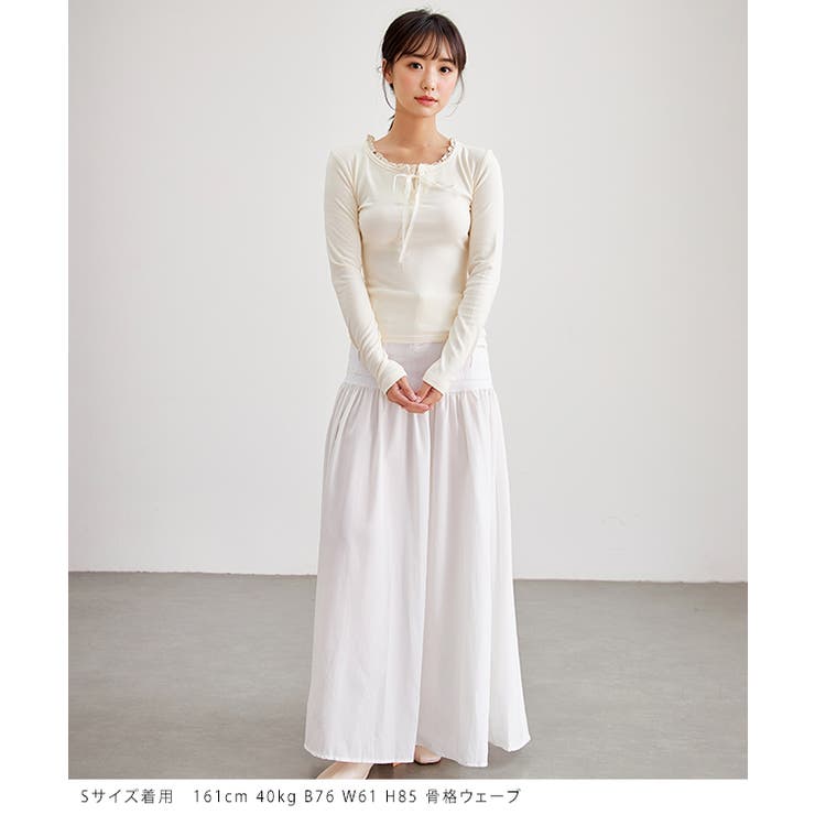 裏起毛 クルーネック フェイクレイヤード | レースレディース  | 詳細画像12 