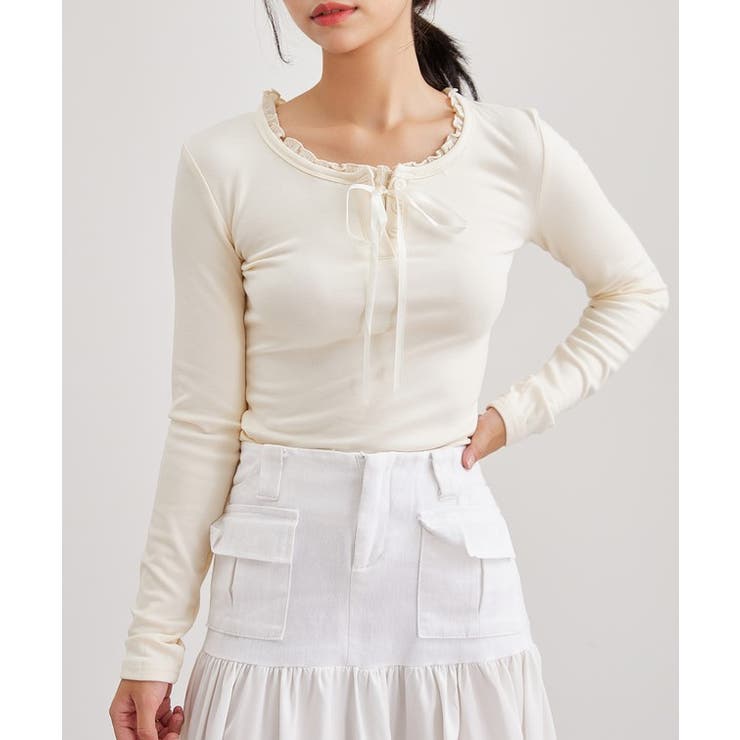 裏起毛 クルーネック フェイクレイヤード | レースレディース  | 詳細画像14 