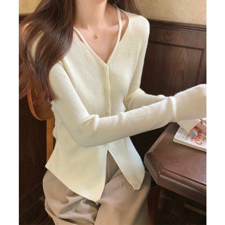 イレギュラーヘム Vネック リブ | レースレディース  | 詳細画像15 