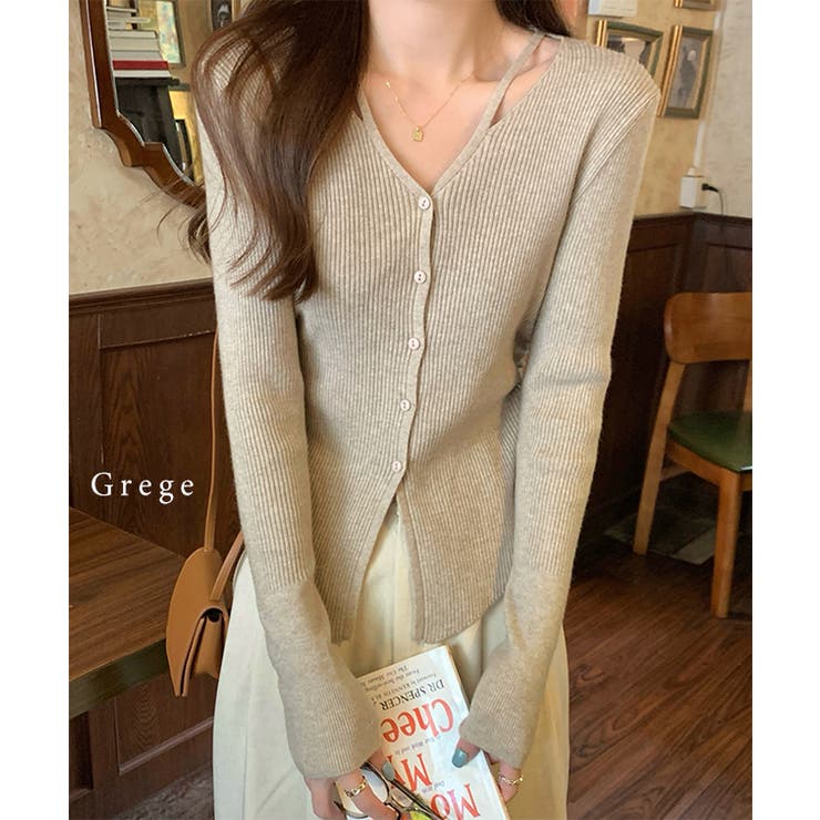 イレギュラーヘム Vネック リブ | レースレディース  | 詳細画像5 