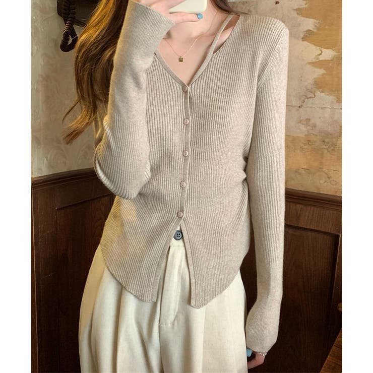 イレギュラーヘム Vネック リブ | レースレディース  | 詳細画像6 