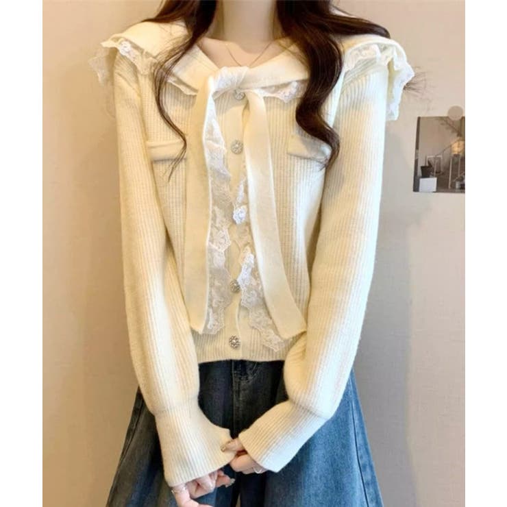 セーラーカラー 配レース リブ | レースレディース  | 詳細画像7 