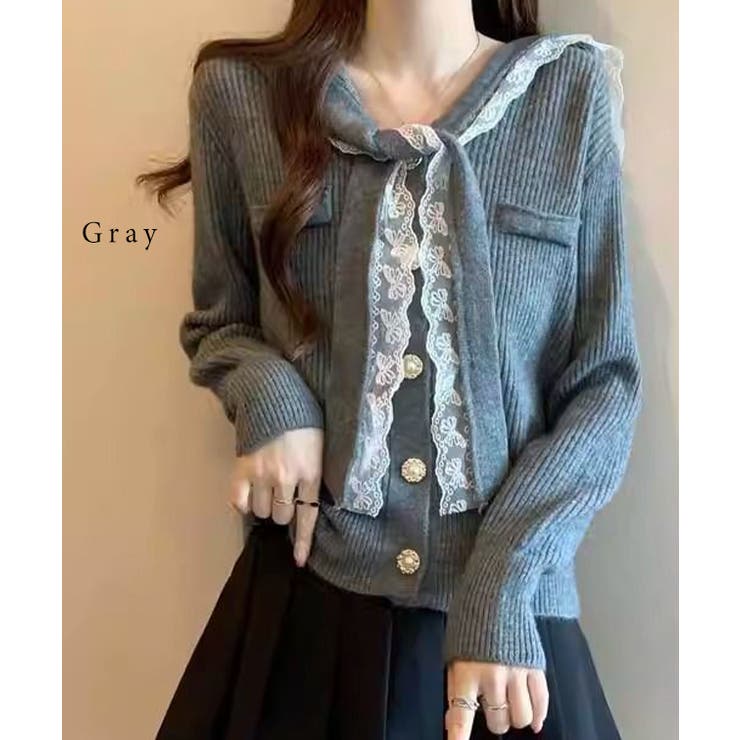 セーラーカラー 配レース リブ | レースレディース  | 詳細画像9 