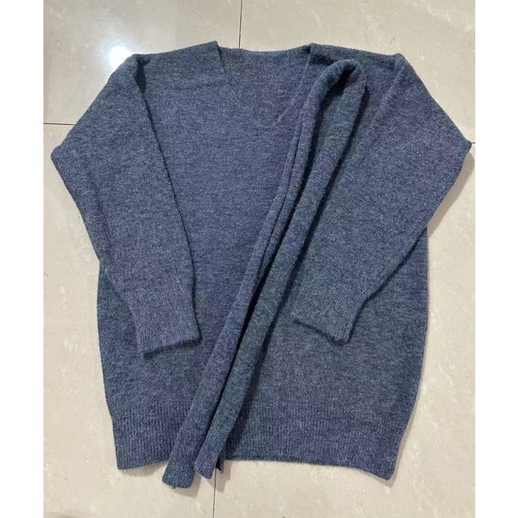 ストール付き ソリッドカラー Vネック | レースレディース  | 詳細画像17 