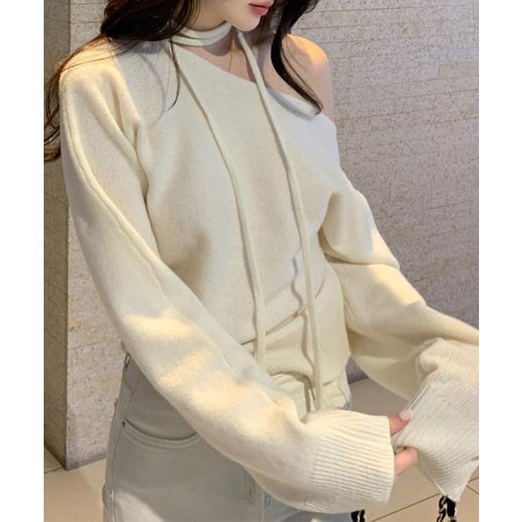 リボン付き ソリッドカラー ボートネック | レースレディース  | 詳細画像15 