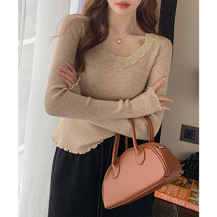 配レース Vネック リブ | レースレディース  | 詳細画像10 