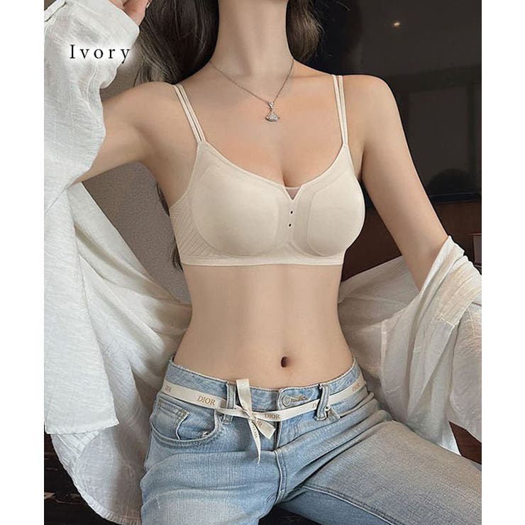 ソリッドカラー ノンワイヤー シームレス | レースレディース  | 詳細画像5 