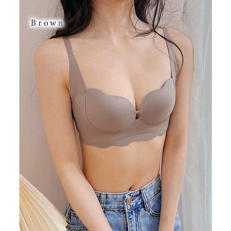 【2点セット】ウエーブライン ソリッドカラー ノンワイヤー | レースレディース  | 詳細画像10 