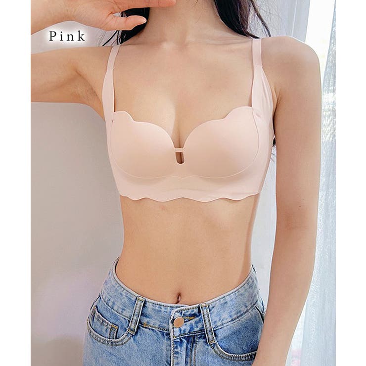 【2点セット】ウエーブライン ソリッドカラー ノンワイヤー | レースレディース  | 詳細画像12 