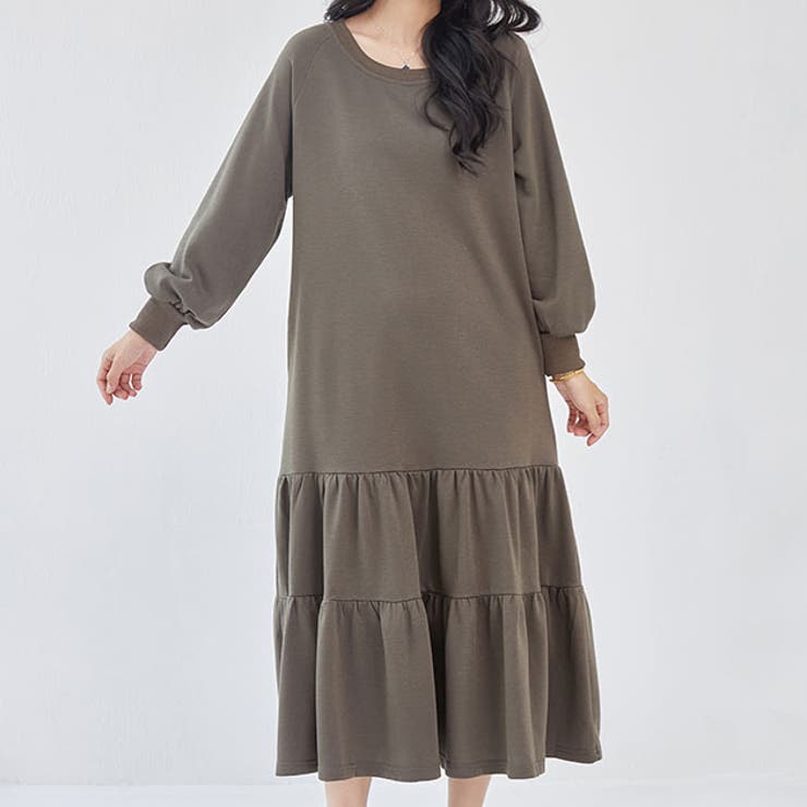 ラウンドネック ティアード 長袖 | レースレディース  | 詳細画像1 