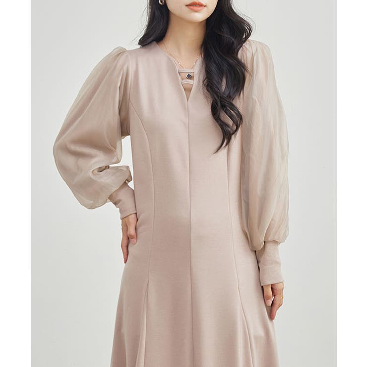 オーガンジー バルーン袖 マキシ | レースレディース  | 詳細画像17 