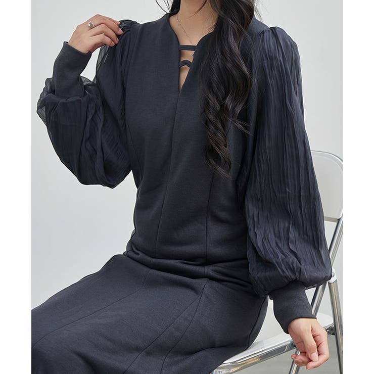 オーガンジー バルーン袖 マキシ | レースレディース  | 詳細画像19 