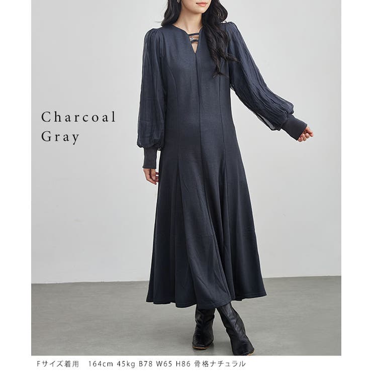 オーガンジー バルーン袖 マキシ | レースレディース  | 詳細画像7 