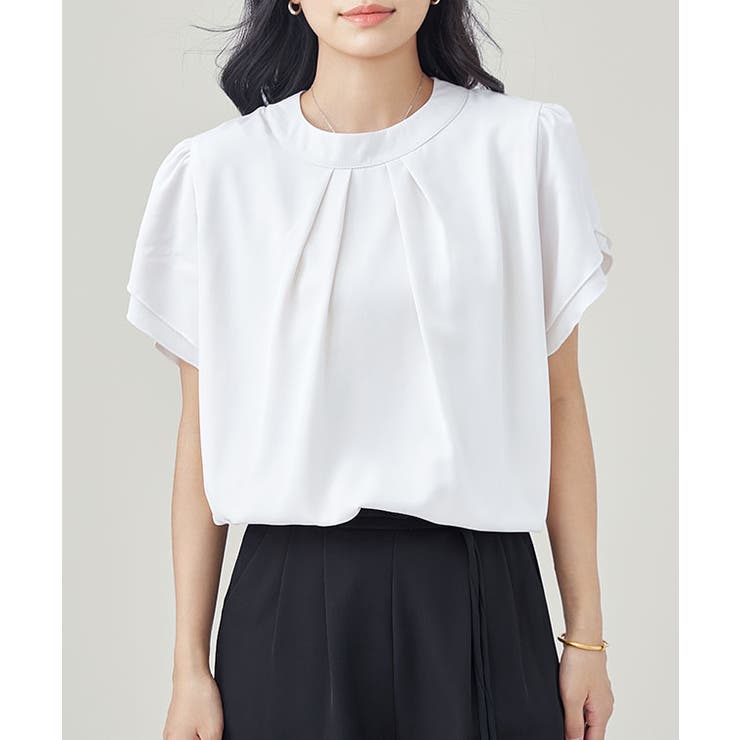 クルーネック タック入り 半袖 | レースレディース  | 詳細画像16 