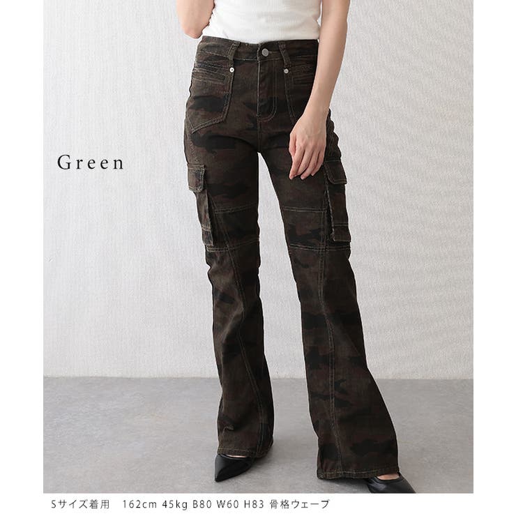 迷彩 ウォッシュ加工 切り替え | レースレディース  | 詳細画像2 