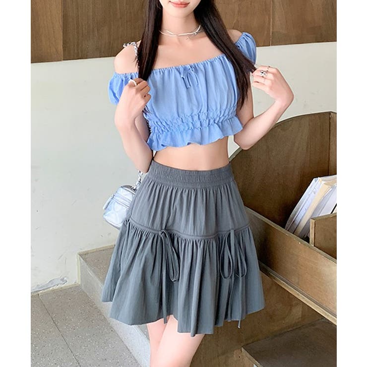 ギャザーリボン ティアード フレア | レースレディース  | 詳細画像12 