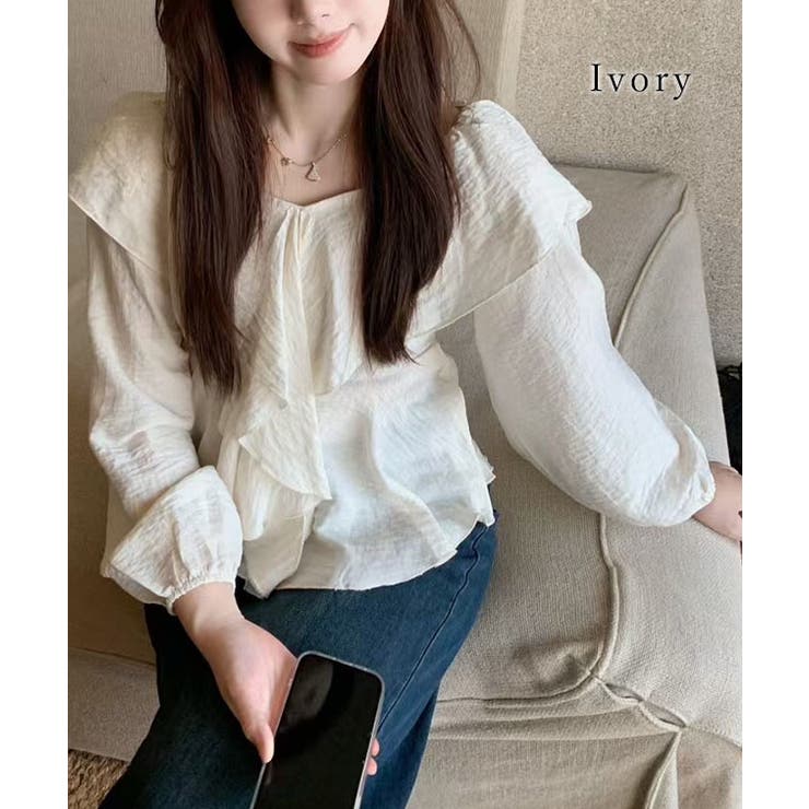 ボリューム ラッフルカラー ペプラム | レースレディース  | 詳細画像3 