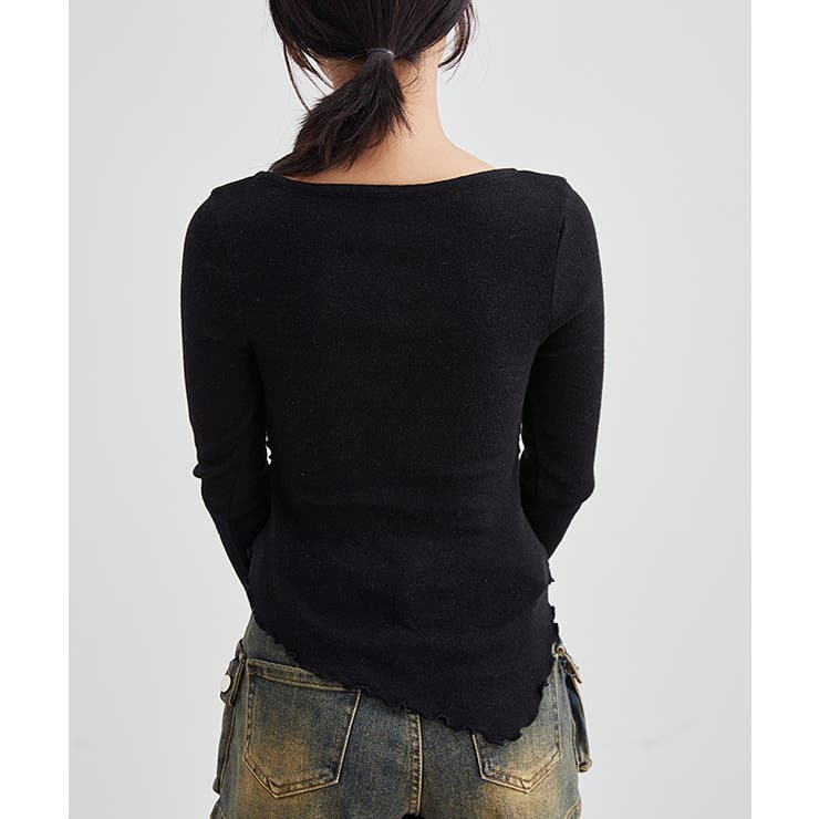 Vネック リボン シャーリング | レースレディース  | 詳細画像11 