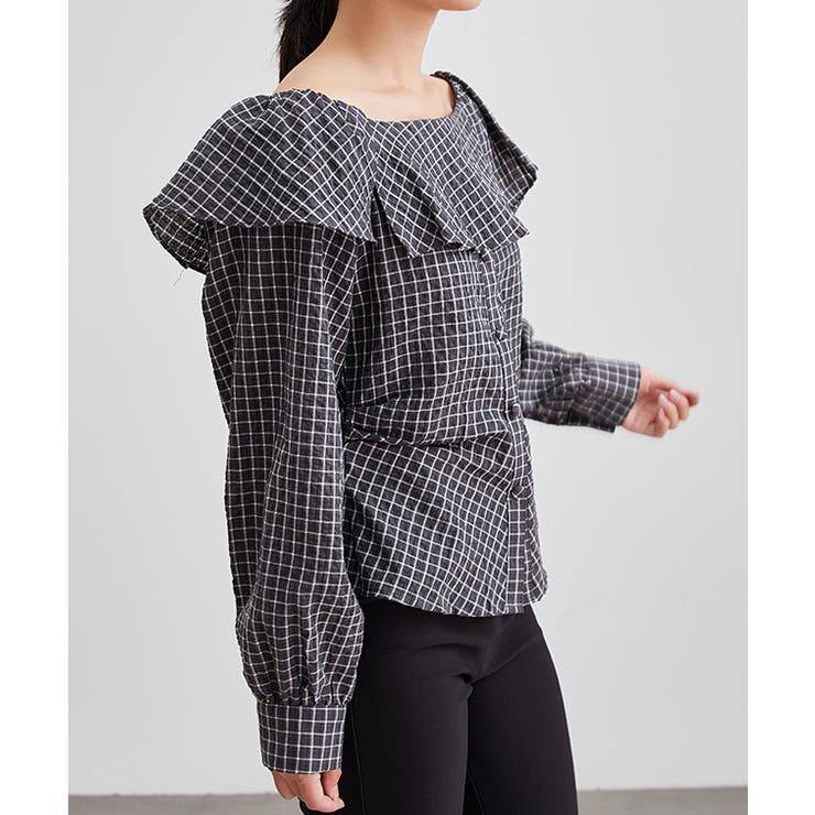 チェック柄 オフショル フリル | レースレディース  | 詳細画像10 