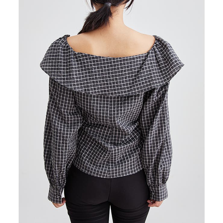チェック柄 オフショル フリル | レースレディース  | 詳細画像11 