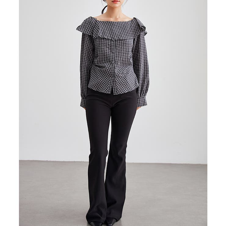 チェック柄 オフショル フリル | レースレディース  | 詳細画像12 