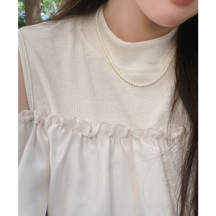 オープンショルダー リブ ハイネック | レースレディース  | 詳細画像11 