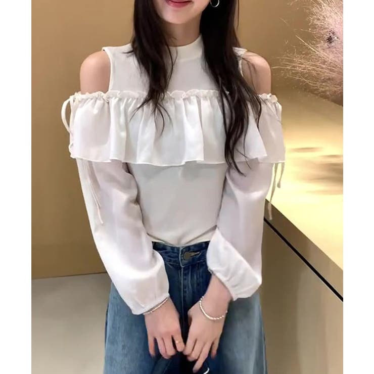 オープンショルダー リブ ハイネック | レースレディース  | 詳細画像6 