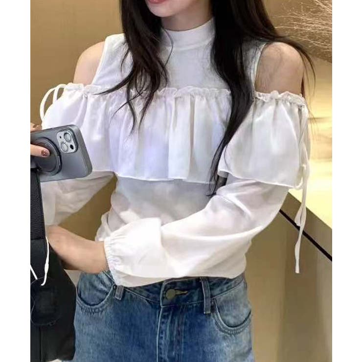 オープンショルダー リブ ハイネック | レースレディース  | 詳細画像7 