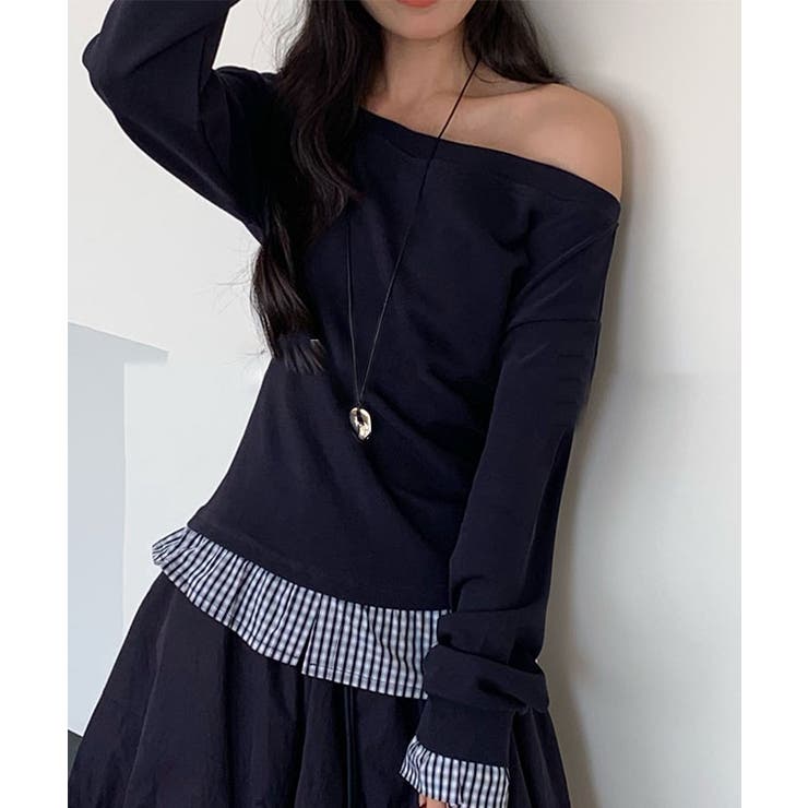 配色 チェック レイヤード風 | レースレディース  | 詳細画像9 