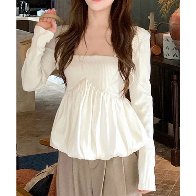 異素材 バルーン キャミブラウス | レースレディース  | 詳細画像4 