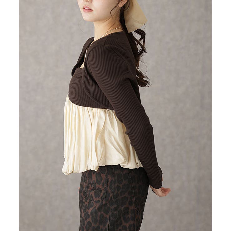 異素材 バルーン キャミブラウス | レースレディース  | 詳細画像6 