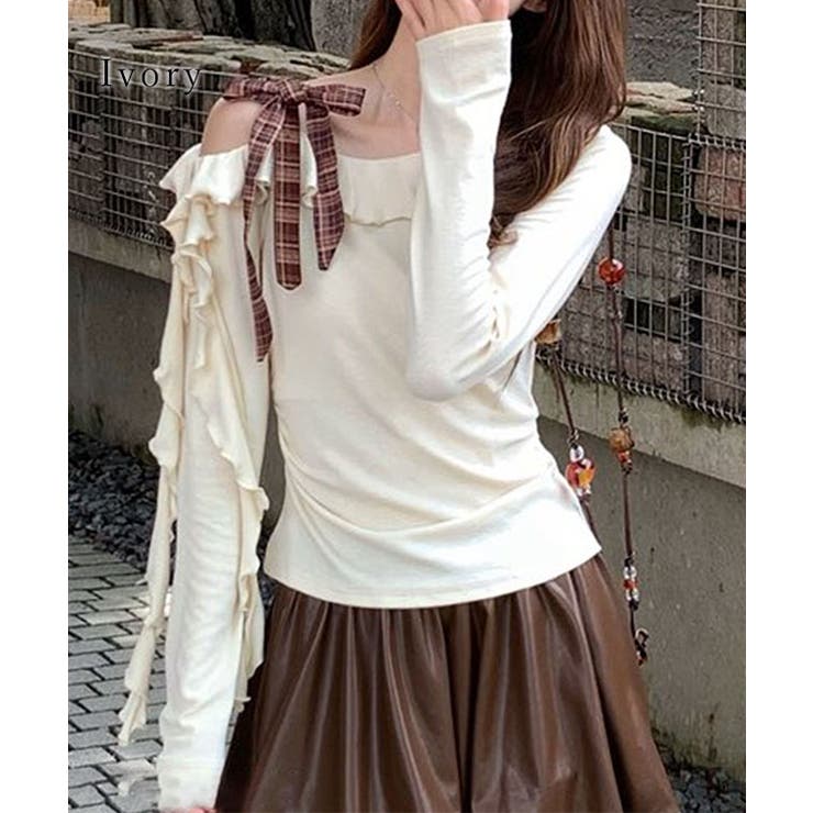 チェック柄 ストラップ リボン付き | レースレディース  | 詳細画像3 