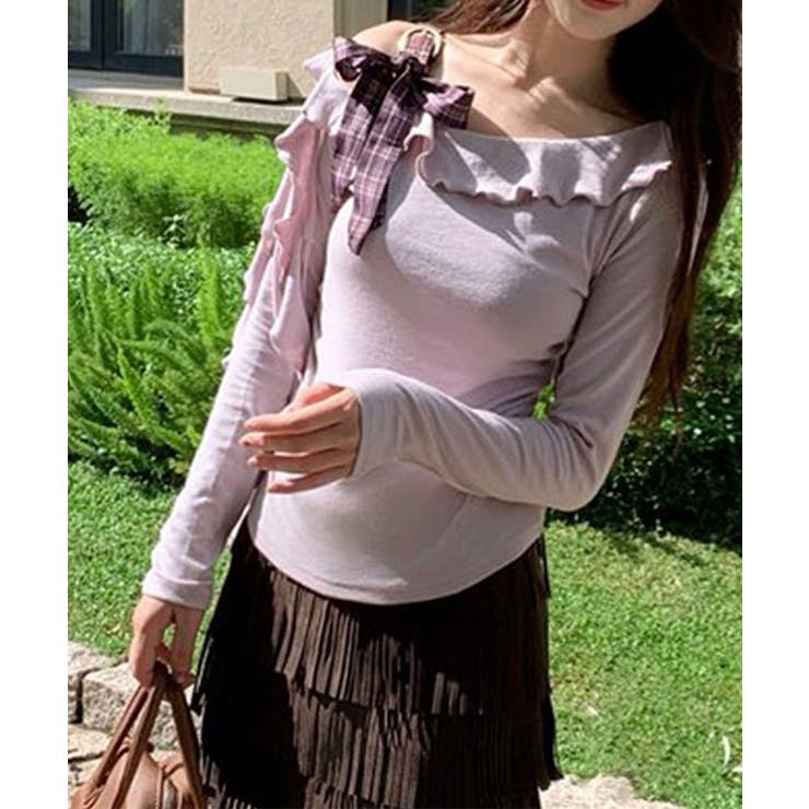 チェック柄 ストラップ リボン付き | レースレディース  | 詳細画像6 