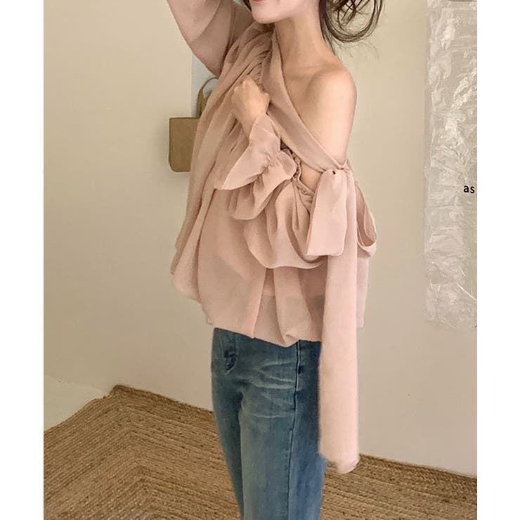 シフォン ワンショルダー リボン | レースレディース  | 詳細画像10 