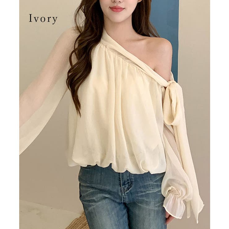 シフォン ワンショルダー リボン | レースレディース  | 詳細画像3 