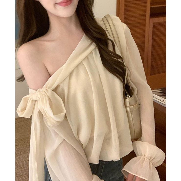 シフォン ワンショルダー リボン | レースレディース  | 詳細画像4 