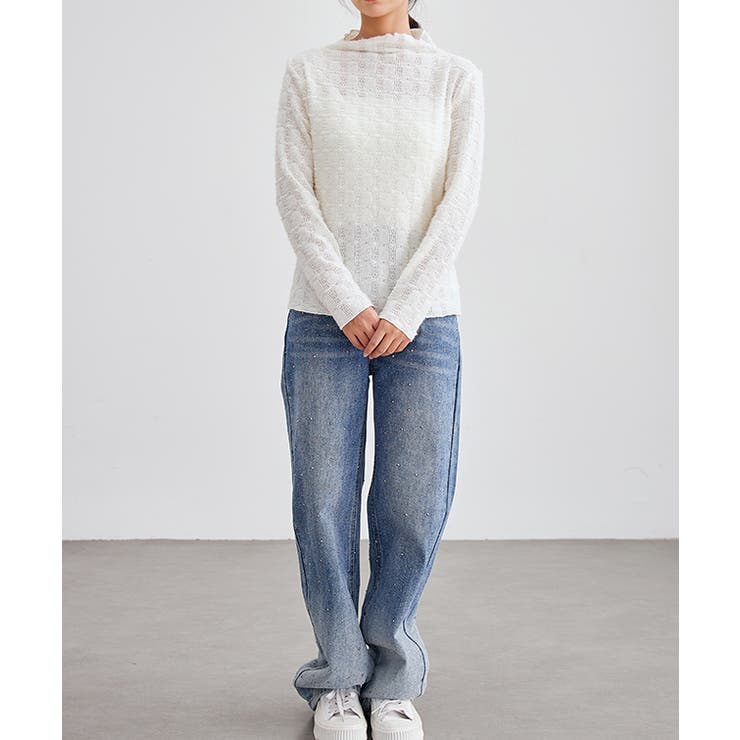 3D チェック柄 モヘア | レースレディース  | 詳細画像19 